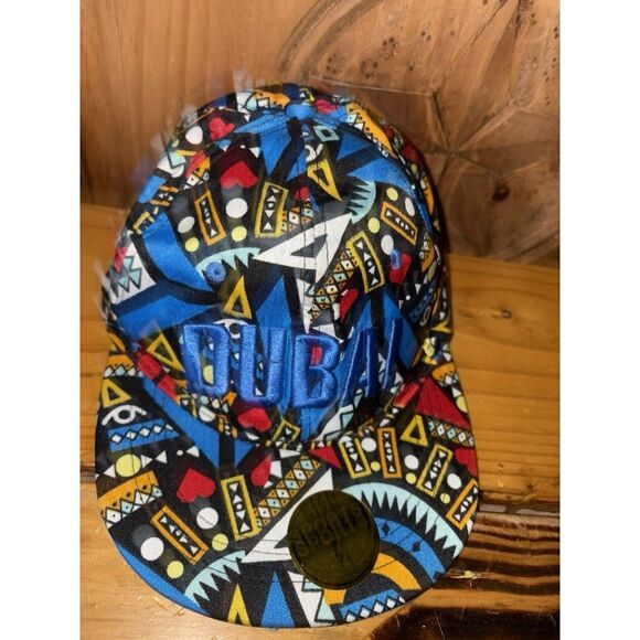 Dubai Geometric Hip Hop Design Snapback Hat Cap Fashion Embroidered Baseball - Picture 2 of 5
